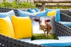 MuchoWow® Outdoor Kissen - Kuh - Tiere - Blumen - Gras - Produktbild-Vorschau 4