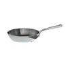 A stainless steel frying pan with a long handle, shown from a side angle against a white background. Anteprima dell’immagine prodotto