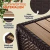 CASARIA® Beistelltisch Wetterfest Klein Holz Polyrattan Produktbild-Vorschau 6