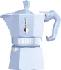 A light blue Bialetti Moka pot coffee maker. Náhľad obrázku produktu