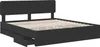 vidaXL Bettrahmen mit Schubladen Schwarz 200 x 200 cm Produktbild-Vorschau 5