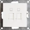 Netzwerkdose McPower "Flair" 2x RJ45, UP, weiß, matt Produktbild-Vorschau 1