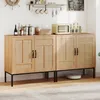 Credenza KOMFOTTEU con 2 ante in rattan, mobile da cucina Anteprima dell’immagine prodotto 7
