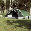 vidaXL Tenda familiare per 6 persone Verde Impermeabile Anteprima dell’immagine prodotto 4