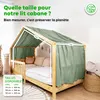Ciel de lit cabane 135x360 cm eucalyptus sans applique Voir les images du produit 4