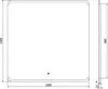 Mexen Nida podsvícené koupelnové zrcadlo 100 x 100 cm, LED Náhled obrázku produktu 6