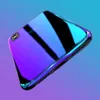 A smartphone case with a reflective, iridescent finish, showing shades of blue and purple. Produktbild-Vorschau