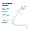 USB-C Ladekabel 2m – Gesleevtes USB-C auf USB-C 20W Produktbild-Vorschau 4