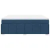Boxspringbett mit Matratze Blau 200x200 cm Stoff Produktbild-Vorschau 8