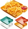 2 in 1 Snackschale und Dipschalen Servierplatten Nacho Produktbild-Vorschau 1