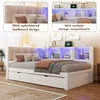 Letto a terra Flieks 90x200 cm con cassetti, letto per Anteprima dell’immagine prodotto 7