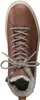 A top-down view of a brown leather boot with white laces and a white sole. Anteprima dell’immagine prodotto
