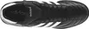 A top-down view of a black Adidas soccer cleat with white stripes. Produktbild-Vorschau