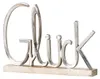 Letrero decorativo, palabra "GLÜCK" (felicidad), aluminio, Vista previa de la imagen del producto 1