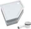 AQUABAD® Duschwanne Komplettset Basic Smooth White 90x90cm Produktbild-Vorschau 1