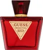 A red perfume bottle with a gold accent and a triangular label. Podgląd zdjęcia produktu