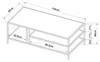 Couchtisch ’Kumlinge’ Metall 40x110x55 cm Schwarz Produktbild-Vorschau 7
