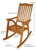 DEGAMO Schaukelstuhl Schaukelsessel RIO, Eukalyptus Holz Produktbild-Vorschau 5