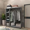 A gray wardrobe organizer with clothes hanging inside and shelves filled with folded items and accessories. Náhľad obrázku produktu