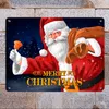 Merry Christmas Weihnachtsmann Metallschild XL in 21x28 cm Produktbild-Vorschau 2