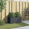 vidaXL Kvetináč antracit 62x30x29 cm oceľ Náhľad obrázku produktu 3