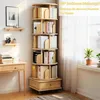 6 Ebenen Drehbares Bücherregal, 360° Drehbares Rundregal Produktbild-Vorschau 12