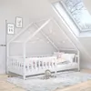 Hausbett CORA 90x200 cm, Weiß - Kinderbett mit Produktbild-Vorschau 2