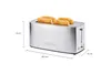 Unold Toaster 4 Scheiben  Seine Maße betragen 18 cm Höhe, 38,5 cm Tiefe und 16 cm Breite. Produktbild-Vorschau