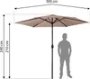 Parasol ogrodowy składany 6 segmentowy 300 cm z pokrowcem Podgląd zdjęcia produktu 4