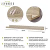 Eikenhouten wandplank, gebleekt, L70cm, MDF, smal Productafbeelding-voorbeeld 2