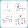 ZMH LED plafondlamp, 4 lichtpunten, zwart. Plafondlamp met Productafbeelding-voorbeeld 8
