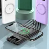 A collection of power banks and a smartphone being charged. Produktbild-Vorschau