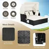 Outdoor-Bett aus Rattan, Terrassensofa-Set 2 Personen mit Produktbild-Vorschau 5