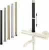 A collection of shower extension pipes in different colors and finishes, and a close-up of a shower fixture with an extension pipe attached. Náhľad obrázku produktu