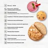A collage showcasing food items and a drink, alongside text describing product features. Podgląd zdjęcia produktu