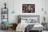 MuchoWow® Gerahmtes Poster Leopard - Blumen - Tiere 90x60 Produktbild-Vorschau 5