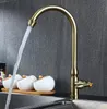 Messing Hoch Bogen Spültischarmatur Küche Wasserhahn Produktbild-Vorschau 4