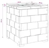 vidaXL Panca contenitore marrone, 40 x 40 x 45 cm, Anteprima dell’immagine prodotto 8