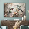 Wanddeko 120x80 cm - Tiere - Kolibri - Vögel - Blumen - Produktbild-Vorschau 4