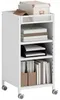 Libreria HOMCOM con rotelle, carrello porta libri con Anteprima dell’immagine prodotto 1