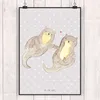 Mr. & Mrs. Panda Bild Otter Hände halten DIN A2 - Grau Produktbild-Vorschau 2