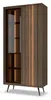 Vitrine / Glasschrank AMARO 94cm – Eiche Dunin mit Lamellen Produktbild-Vorschau 1