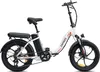 A white electric fatbike is shown against a white background. Produktbild-Vorschau
