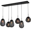 masterlight Pendelleuchte Lava 6-flammig Glas Grau 130x35cm Produktbild-Vorschau 1
