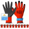 10x Paar Arbeitshandschuhe Herren EN388 rot - Extra Power Produktbild-Vorschau 1