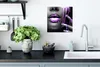 MuchoWow® Poster Lippen - Schwarz - Lila 30x30 cm - Produktbild-Vorschau 3
