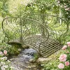 DanDiBo ponte da giardino in metallo con ringhiera antica Anteprima dell’immagine prodotto 9