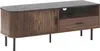 BELIANI Szafka RTV ciemnobrązowy z czarnym MDF 120 cm retro Podgląd zdjęcia produktu 1