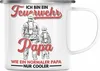 Trendation - Feuerwehr Papa Emaille Tasse Geschenke Zubehör Produktbild-Vorschau 1