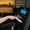 A person's hand is touching the screen of a TREX SPORT crosstrainer. Produktbild-Vorschau